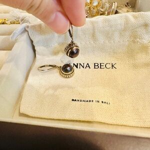 Anna Beck Purple Pearl drop earrings